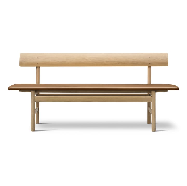 Mogensen 3171 bänk, Läder omni 307-såpad ek Fredericia Furniture
