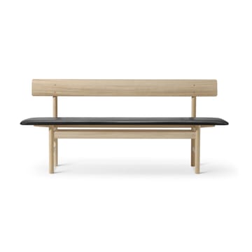 Mogensen 3171 bänk - Såpad ek-läder omni 301 black - Fredericia Furniture