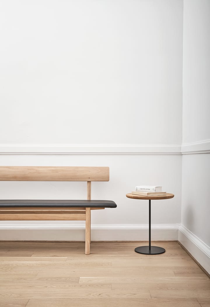 Mogensen 3171 bänk, Såpad ek-läder omni 301 black Fredericia Furniture