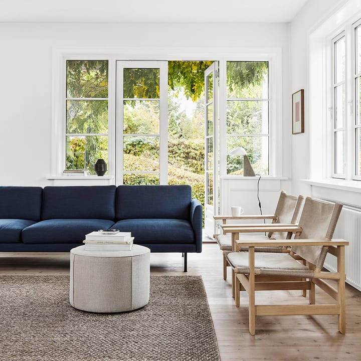 Mono sittpuff - Grand linen beige-Ø55 cm - Fredericia Furniture