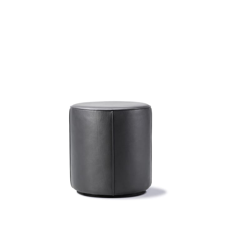 Mono sittpuff - Läder omni 301 black-Ø39 cm - Fredericia Furniture