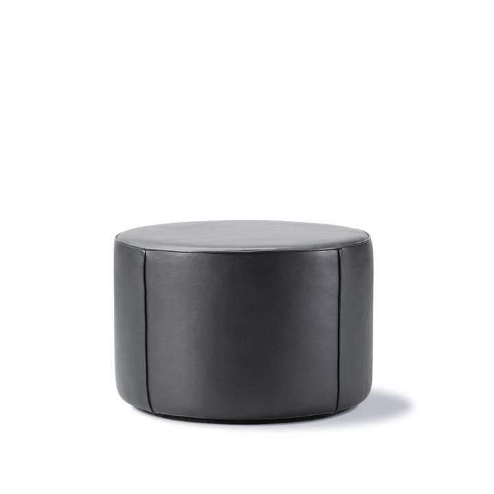 Mono sittpuff - Läder omni 301 black-Ø55 cm - Fredericia Furniture