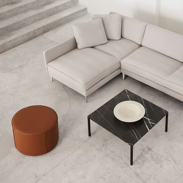 Mono sittpuff, Läder omni 301 black-Ø55 cm Fredericia Furniture