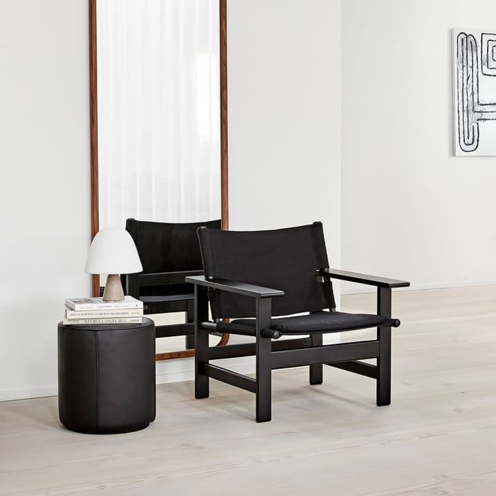 Mono sittpuff - Läder omni 301 black-Ø90 cm - Fredericia Furniture