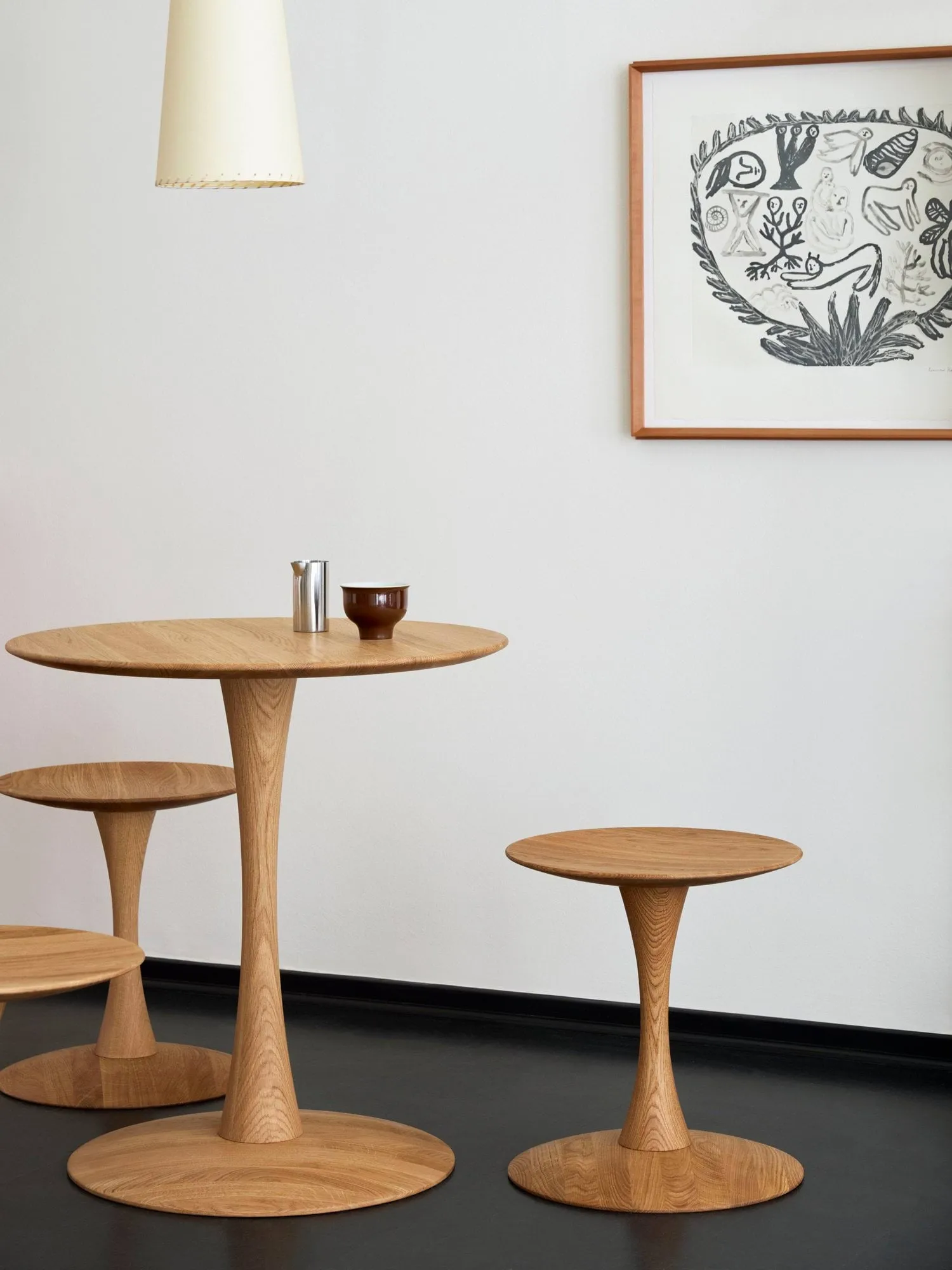 ND102 Trisse pall, Rökt oljad ek, Ø40x46 cm Fredericia Furniture