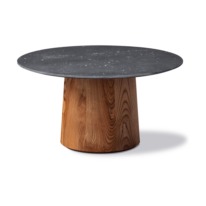 Niveau soffbord Ø61cm - Black Marquina-ash brown stained - Fredericia Furniture