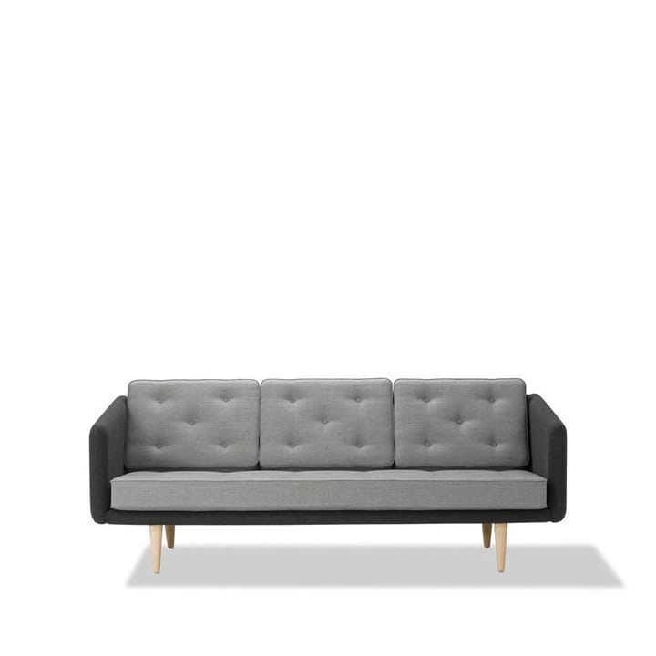 No 1 soffa - 3-sits tyg remix 173/remix 123 ljusgrå, mörkgrå stomme,ekben  - Fredericia Furniture
