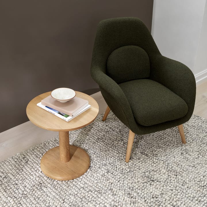 Pon sidobord, ek svart lack, ø35 cm Fredericia Furniture