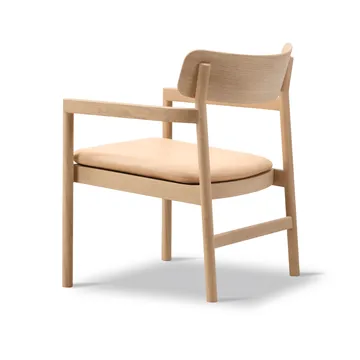 Post loungestol - Vegeta läder-ljusoljad ek - Fredericia Furniture