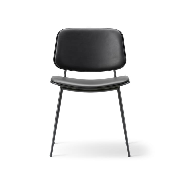 Søborg 3062 Metal stol helklädd - Läder omni 301 svart-svart - Fredericia Furniture