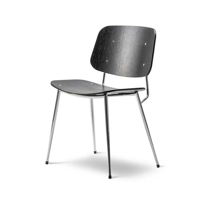 Søborg Metal stol - svart, kromstativ - Fredericia Furniture
