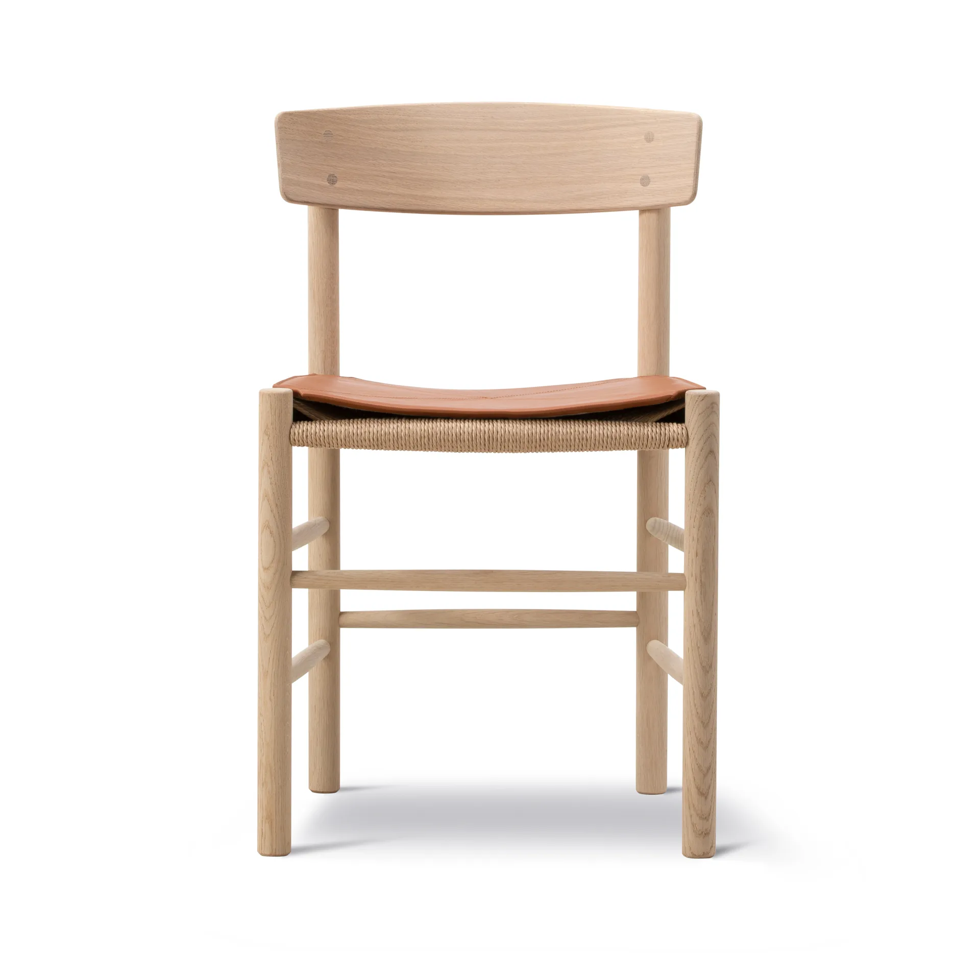 Sittdyna i läder till J39 stol, Leather Elegance walnut Fredericia Furniture