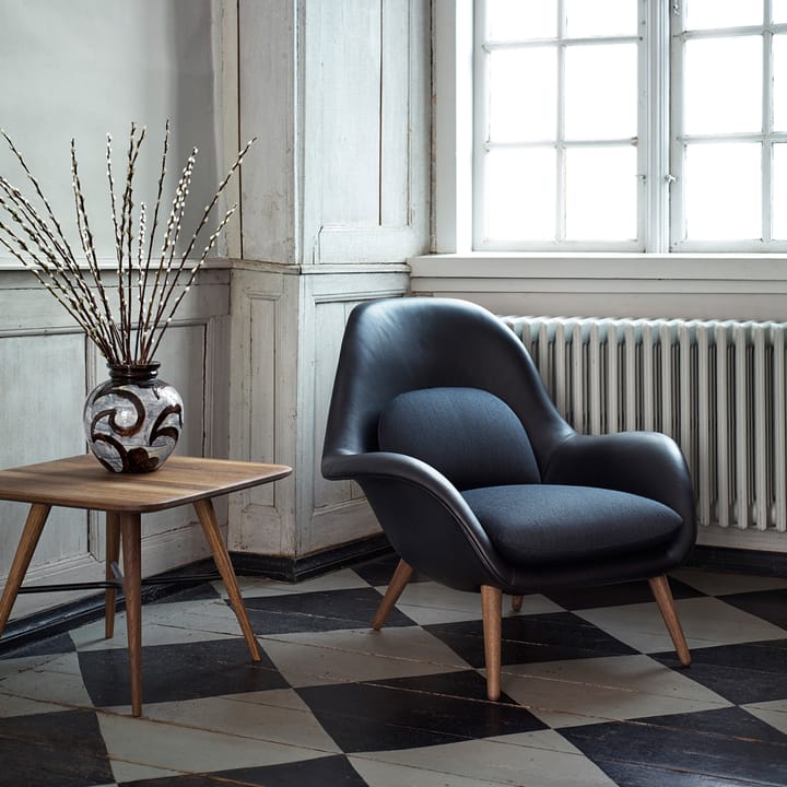 Swoon fåtölj - Grand mohair 2103-rökfärgad ek - Fredericia Furniture
