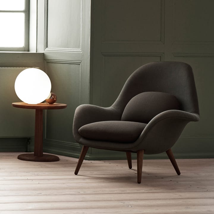 Swoon fåtölj - Grand mohair 2103-rökfärgad ek - Fredericia Furniture