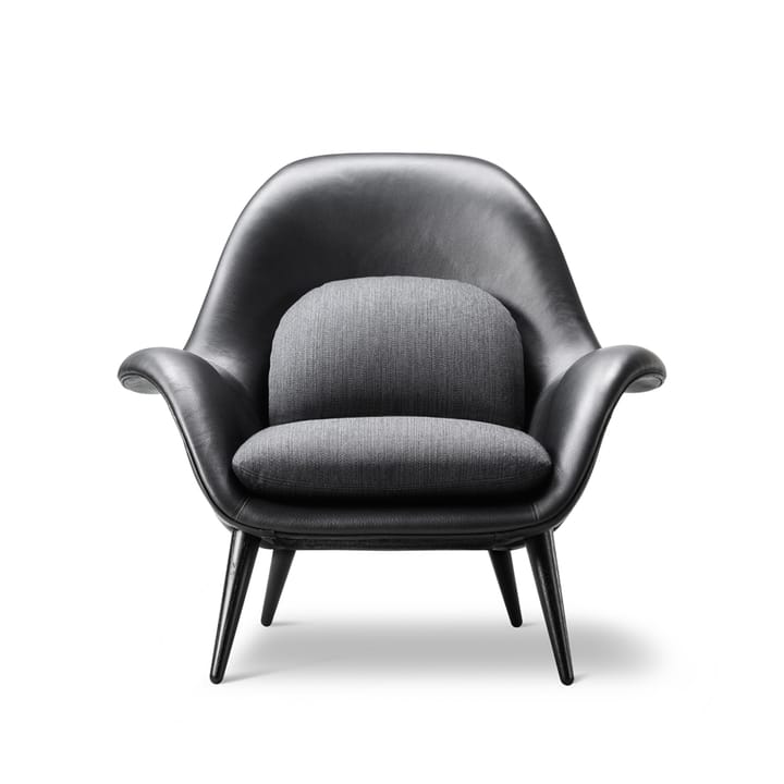 Swoon fåtölj - Läder 88-svart ek-balder 192 - Fredericia Furniture