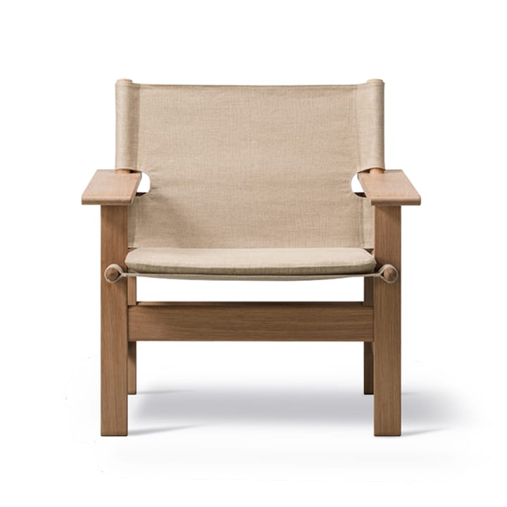 The Canvas Chair fåtölj - canvas natur, ljusoljat ekstativ, inkl canvas dyna - Fredericia Furniture