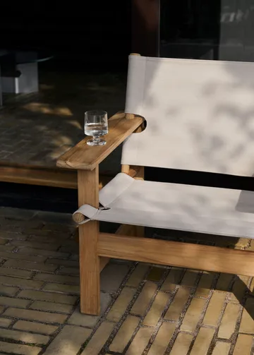 The Canvas Chair outdoor fåtölj - Teak-performance canvas - Fredericia Furniture