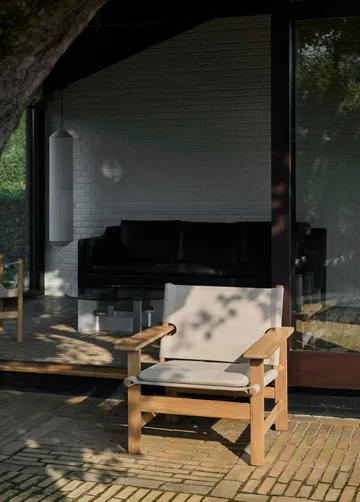 The Canvas Chair outdoor fåtölj - Teak-performance canvas - Fredericia Furniture