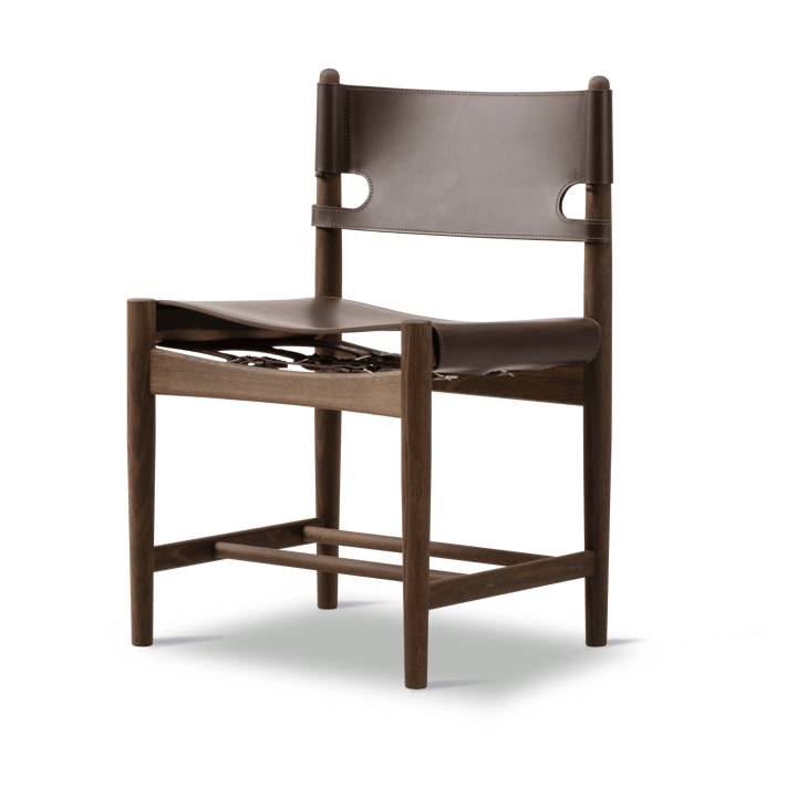 The Spanish Dining Chair - Läder mörkbrun, rökt ek - Fredericia Furniture