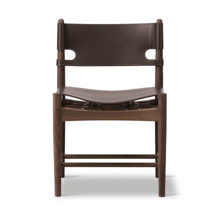 The Spanish Dining Chair, Läder mörkbrun, rökt ek Fredericia Furniture