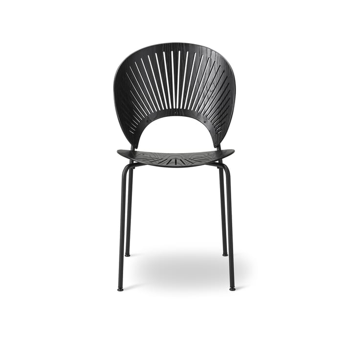 Trinidad 3398 stol - ask svartbets, lackat stativ flint - Fredericia Furniture