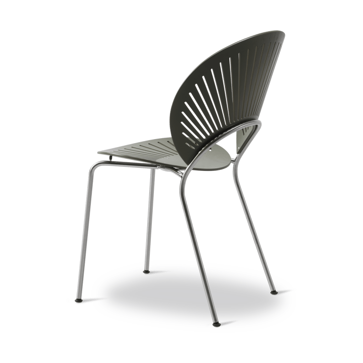 Trinidad 3398 stol, Khaki green-krom Fredericia Furniture