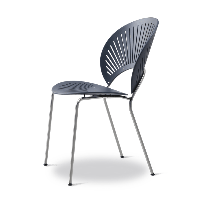 Trinidad 3398 stol, Nordic blue-krom Fredericia Furniture