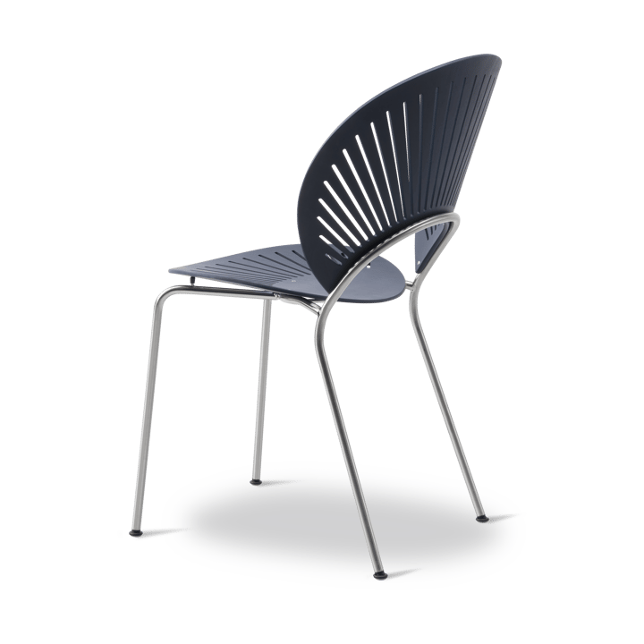 Trinidad 3398 stol - Nordic blue-krom - Fredericia Furniture