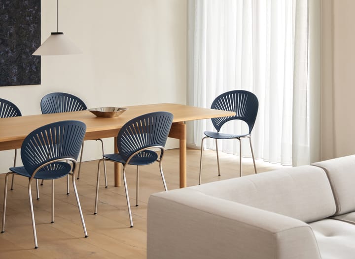 Trinidad 3398 stol, Nordic blue-krom Fredericia Furniture