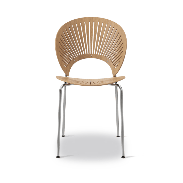 Trinidad 3398 stol, Oljad ek-rostfritt borstat stål Fredericia Furniture