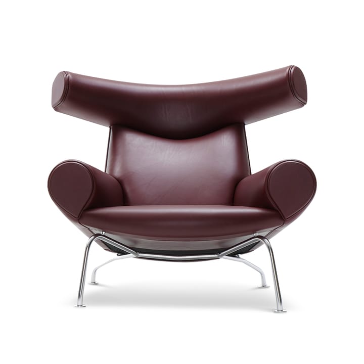 Wegner Ox fåtölj - Läder max 93-krom - Fredericia Furniture