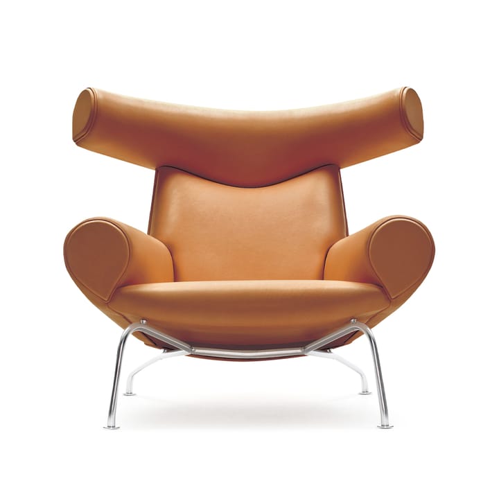 Wegner Ox fåtölj - Läder max 95-krom - Fredericia Furniture