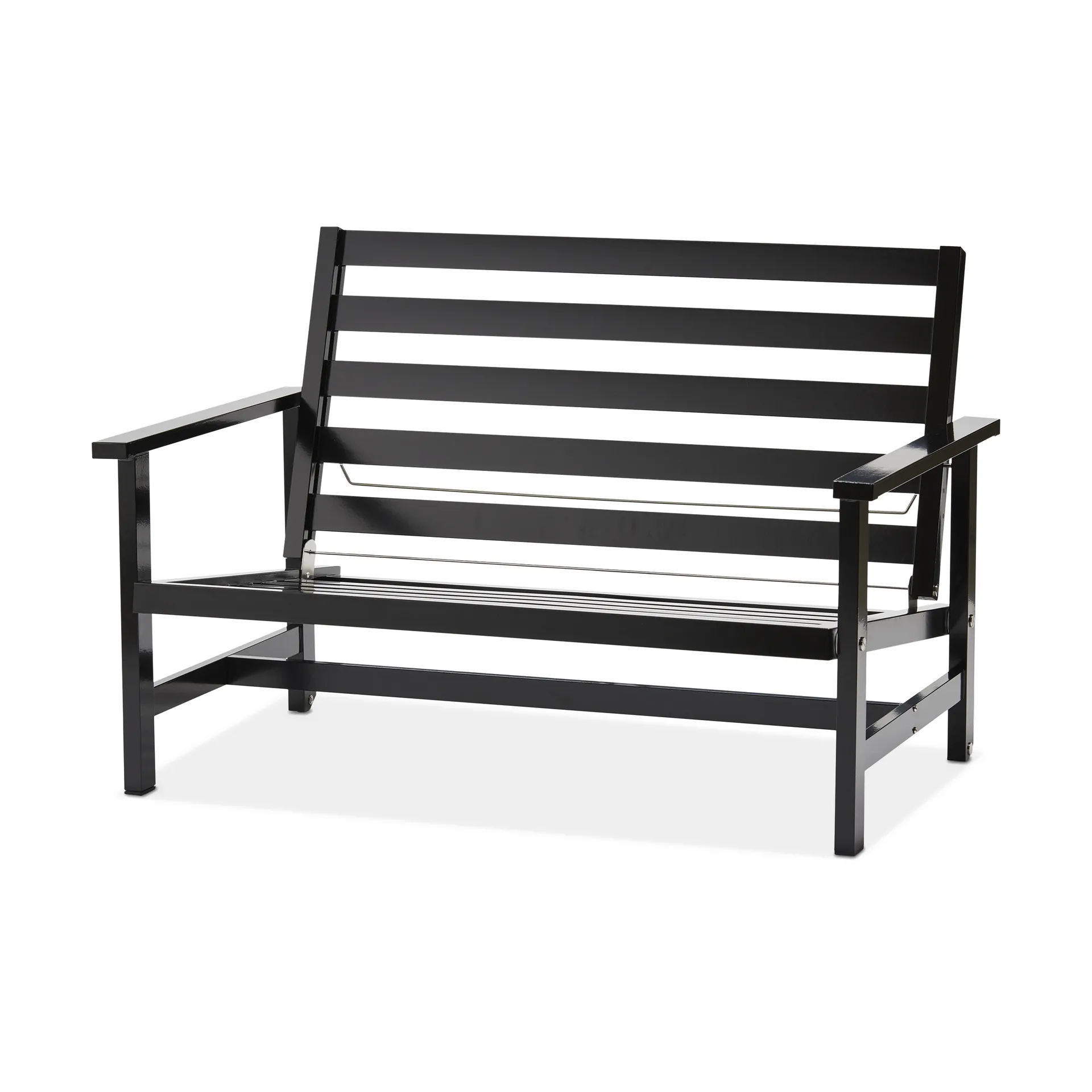 08 soffa, Black, 2-sits Fri Form