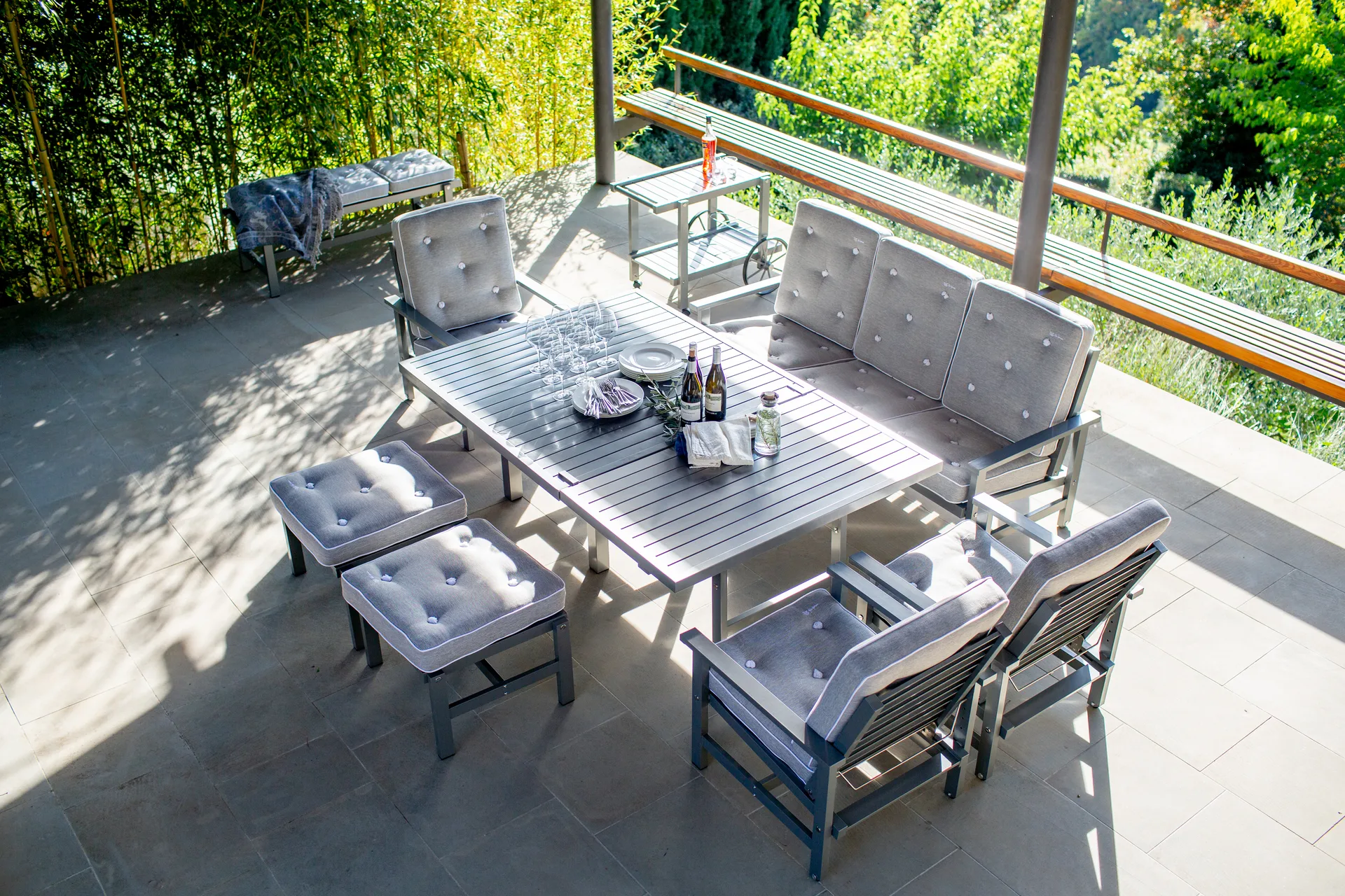 09 soffa, Grey, 3-sits Fri Form