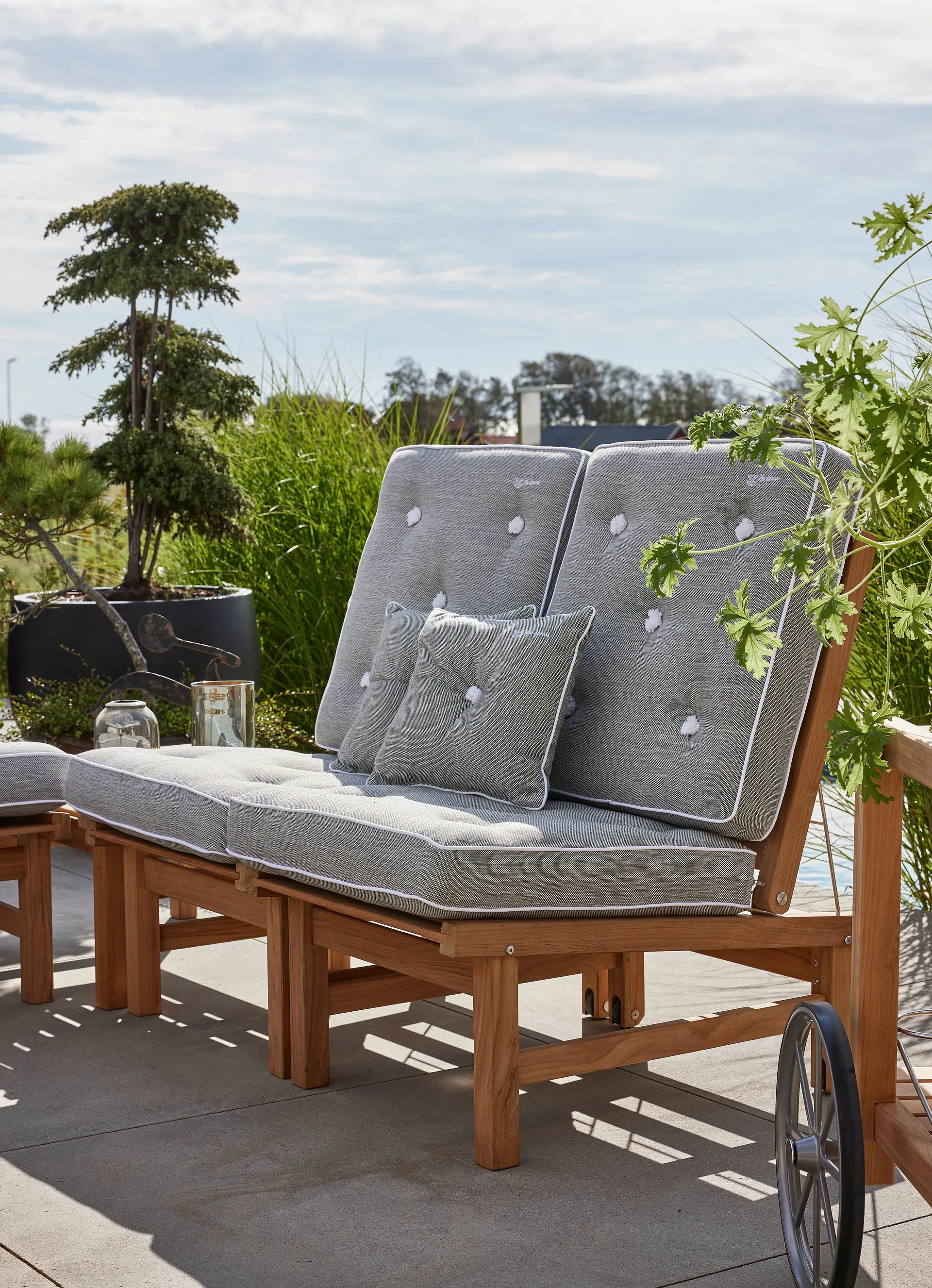 10 fåtölj, Teak Fri Form