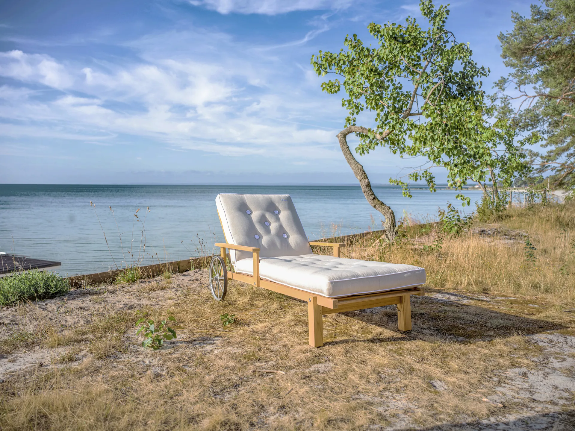 31 liggvagn, Teak, 78x171 cm Fri Form