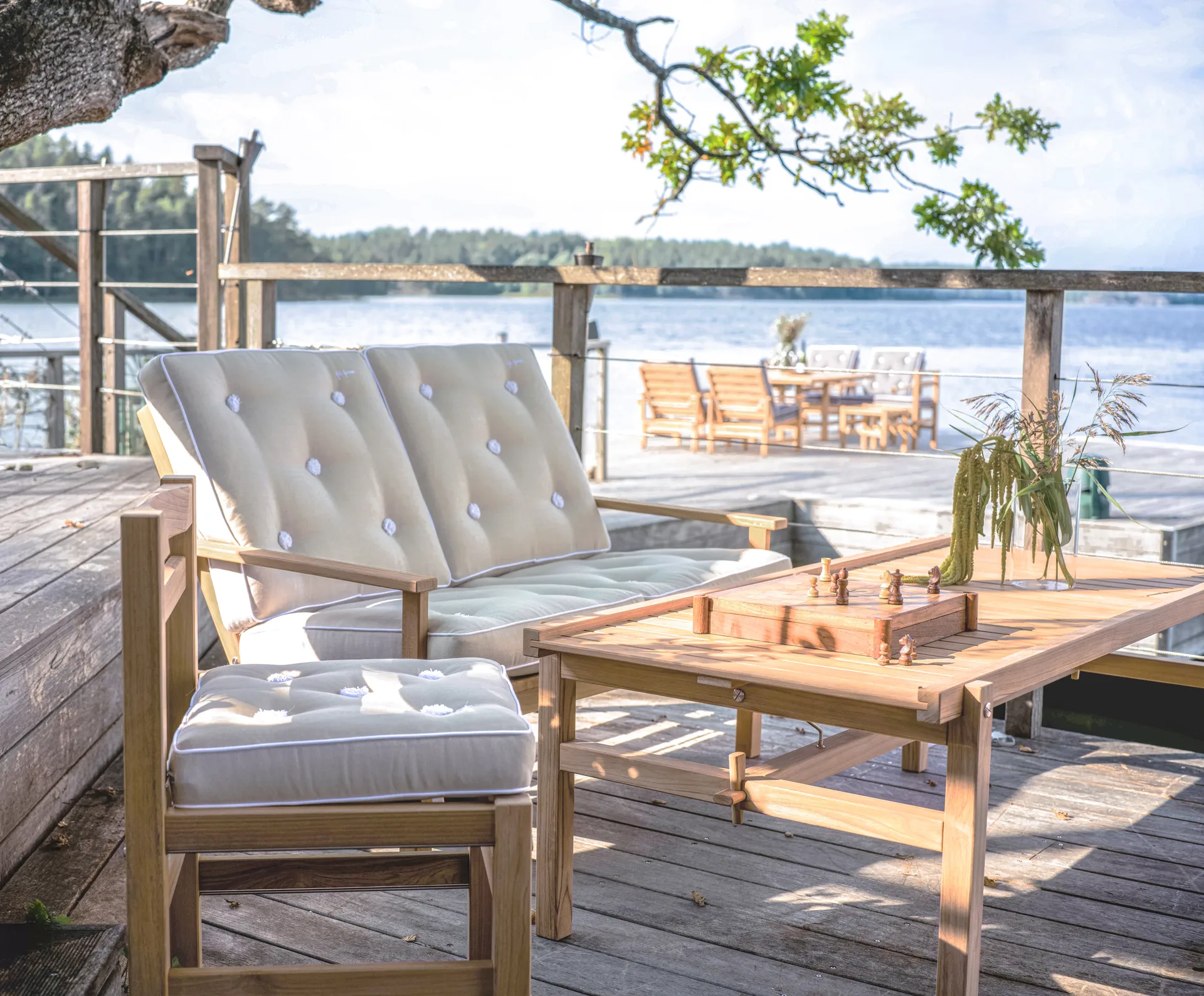 63 bord, Teak, 150x73x51 cm Fri Form