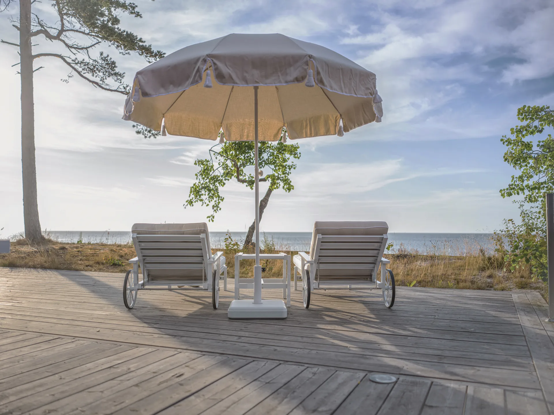 90 parasoll, Beige, Ø220 cm Fri Form