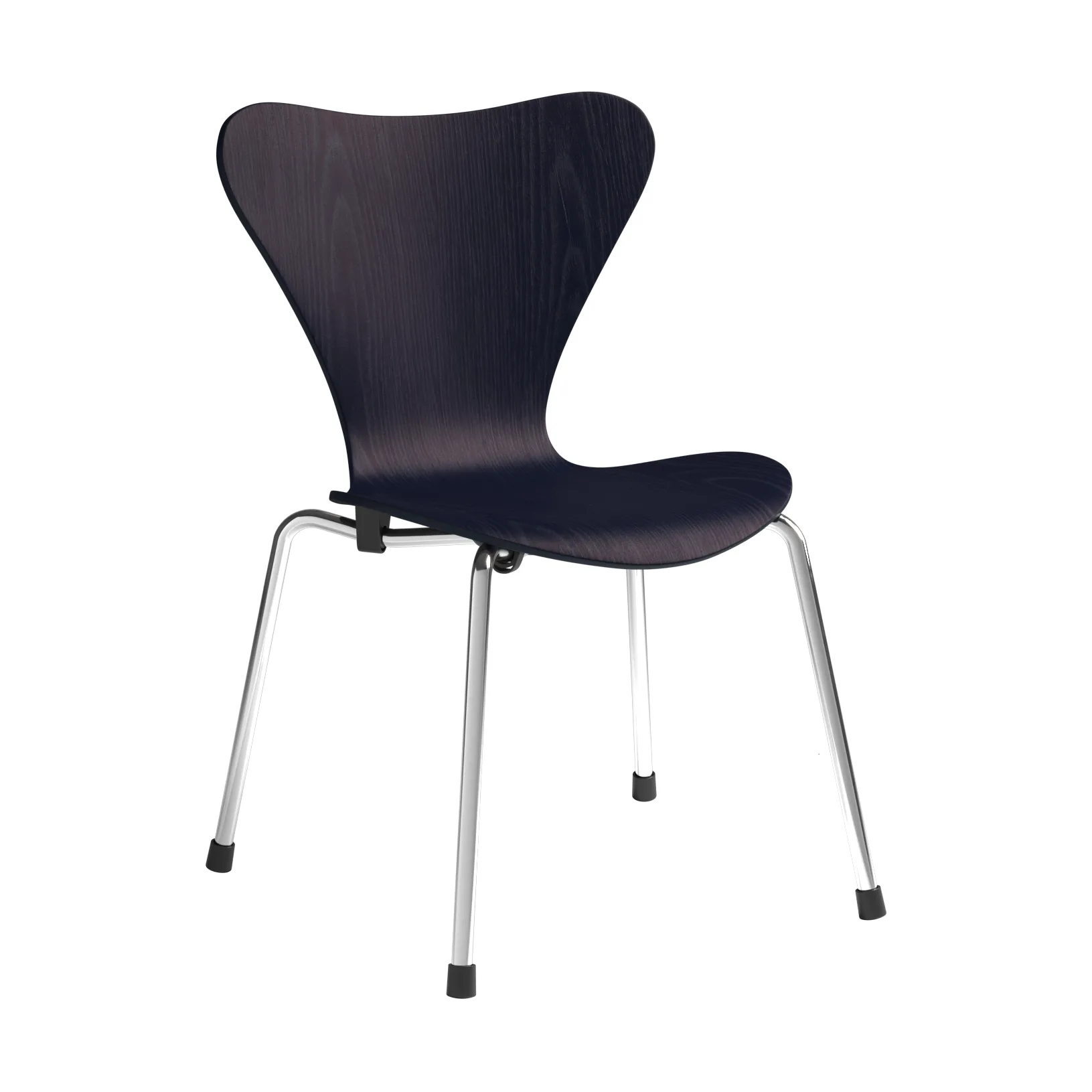 3177 Sjuan barnstol, Midnight blue färgad ask-krom Fritz Hansen