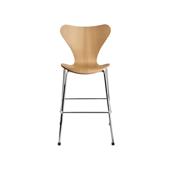 3177 Sjuan Junior stol krom - Lacquered oak veneer - Fritz Hansen