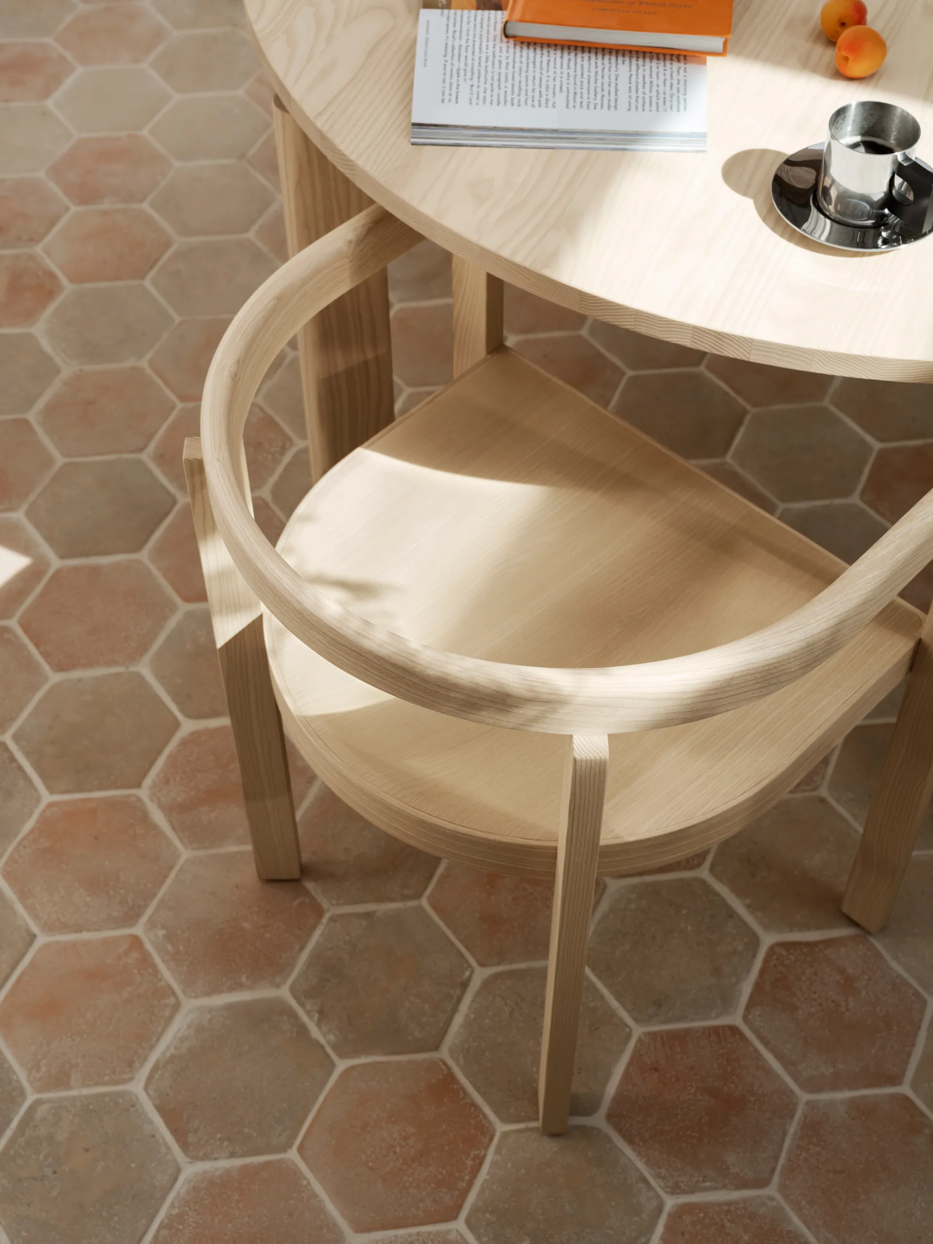 After matbord Ø120 cm, Ash Fritz Hansen