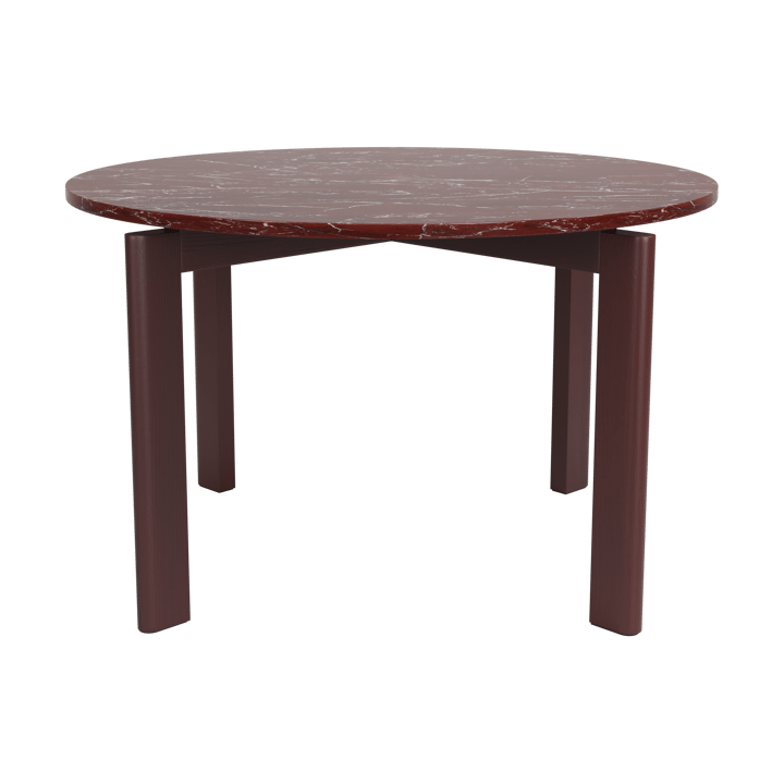 After matbord Ø120 cm - Polerad marmor-burgundy - Fritz Hansen