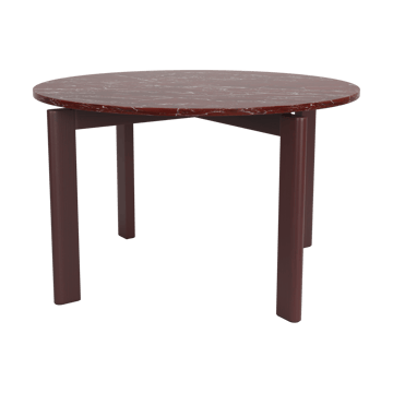 After matbord Ø120 cm - Polerad marmor-burgundy - Fritz Hansen