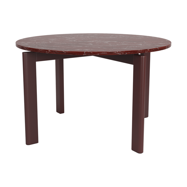 After matbord Ø120 cm, Polerad marmor-burgundy Fritz Hansen
