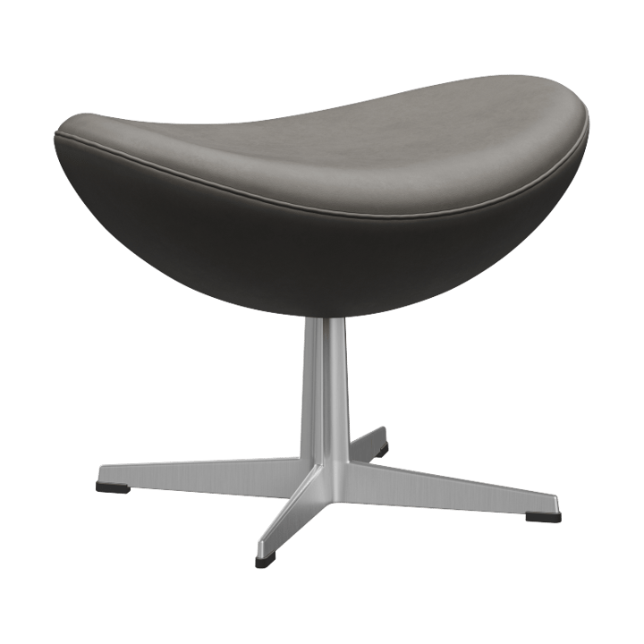 Ägget 3127 fotpall - Leather Essential Lava-steel - Fritz Hansen