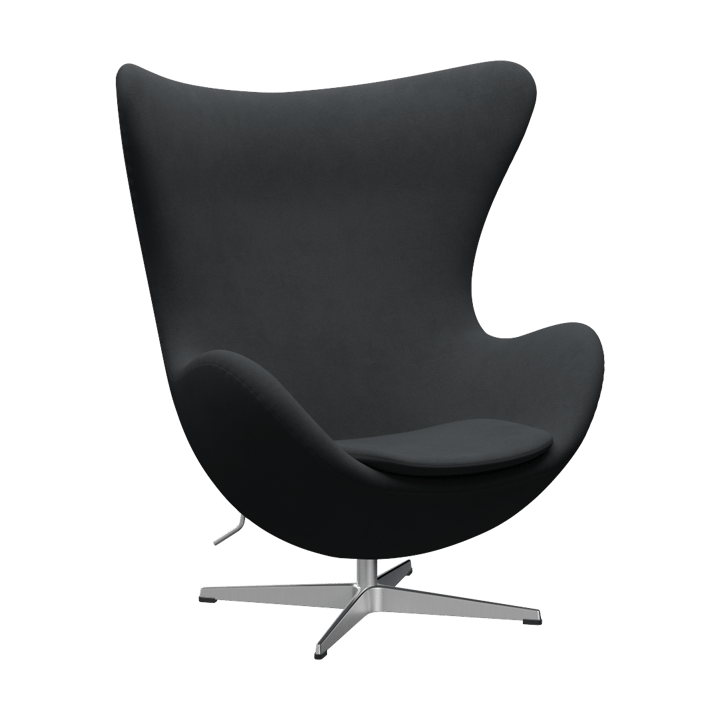 Ägget 3316 fåtölj - Christianshavn Dark Grey 1174-steel - Fritz Hansen