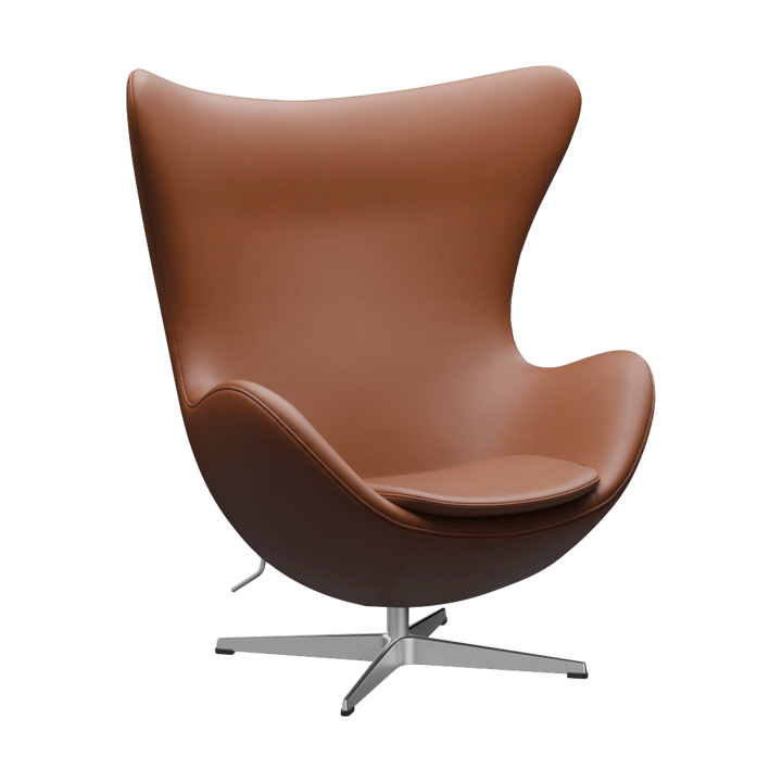 Ägget 3316 fåtölj - Leather Essential Walnut-steel - Fritz Hansen