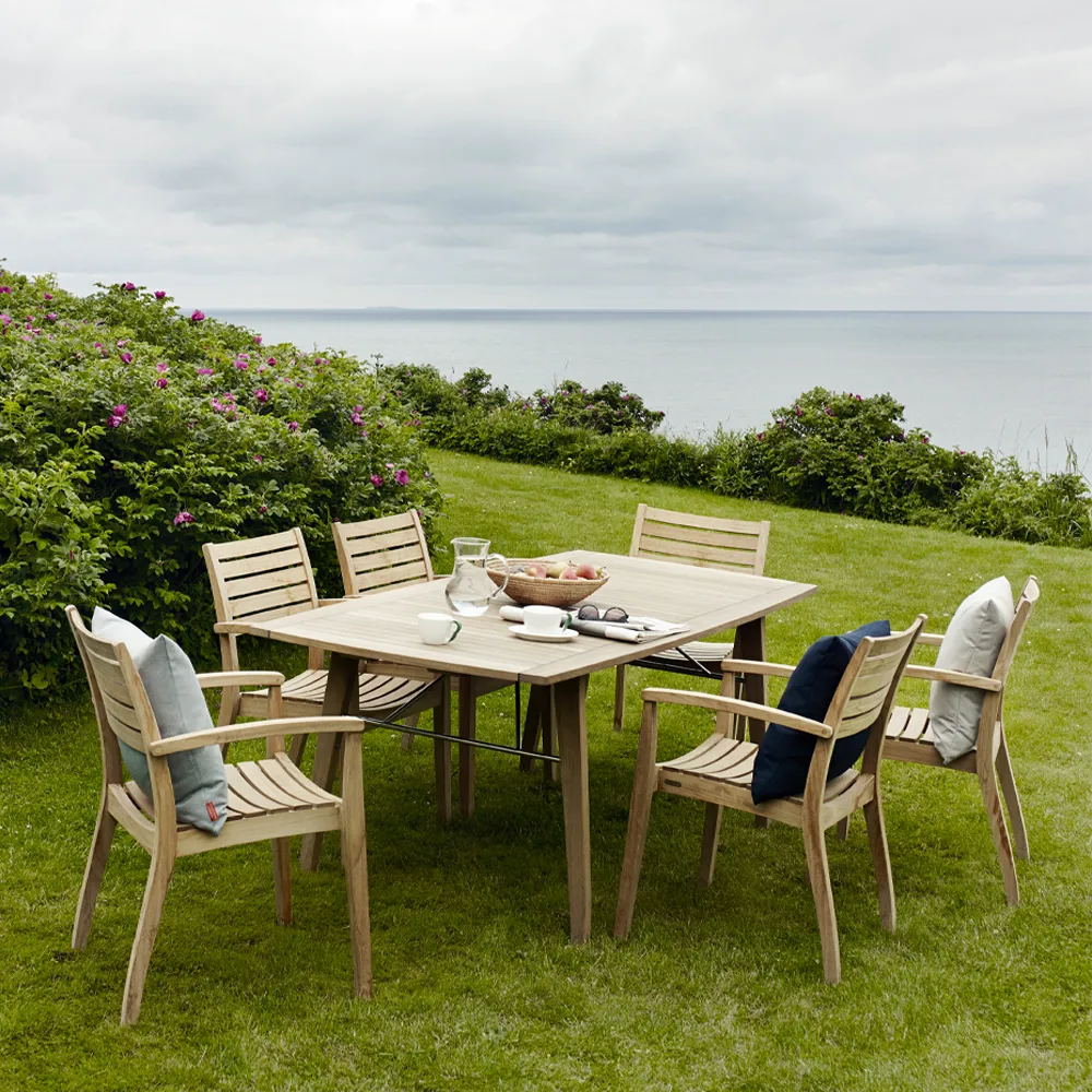 Ballare karmstol, teak Fritz Hansen