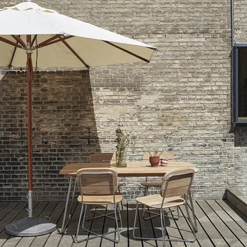 Capri parasollfot - concrete/stainless steel, 30kg - Fritz Hansen