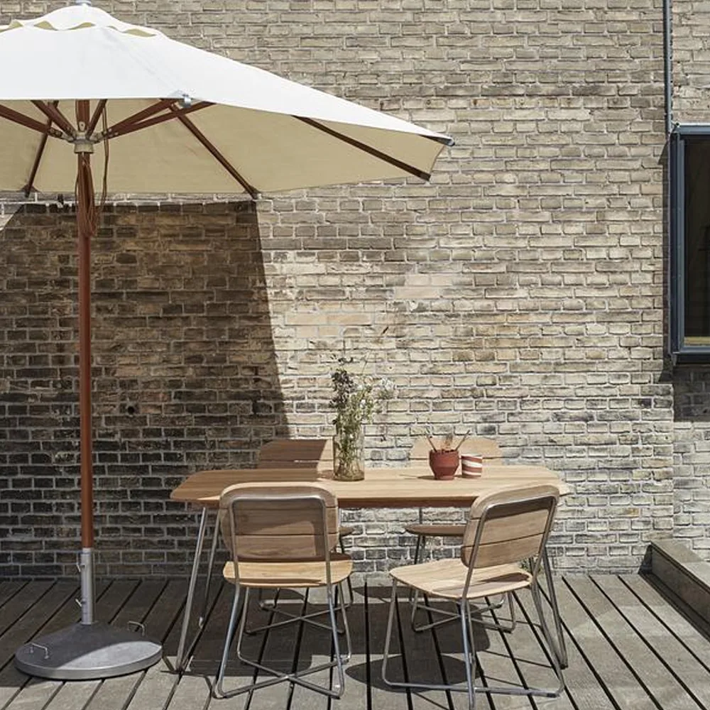 Capri parasollfot, concrete/stainless steel, 50kg Fritz Hansen